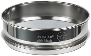 8" Full 304 Stainless Steel Lab Sieve, 1600 Mesh by LVDALAB