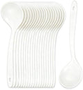 Large Plastic Serving Spoons, Disposable Heavy Duty Serving Spoons, Long Handle by OULIGET