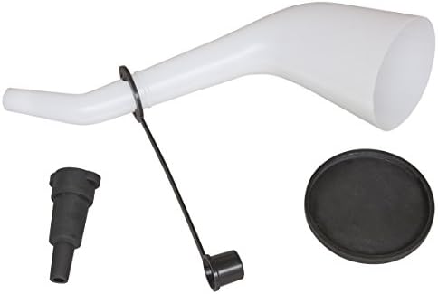 Lisle 18232 Offset Funnel with Cap & Lid Black by Lisle