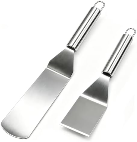 Stainless Steel Spatula Set, 2 Pack Solid Griddle Spatula, 15.7 and 13 in by Unknown