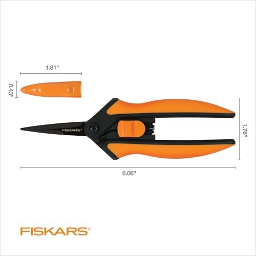 Fiskars 6" Non-Stick Pruning Snips, Resin-Resistant Garden Scissors - Image 6