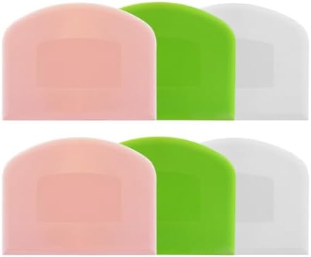 6 Pack Plastic Bench Scraper, Flexible Dough Scraper by Unknown