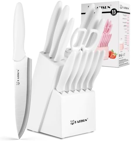Knife Set - 15 PCS Kitchen Knife Set by KATISUN