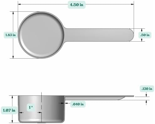 8 Teaspoon Long Handle Plastic Measuring Scoop - Image 2
