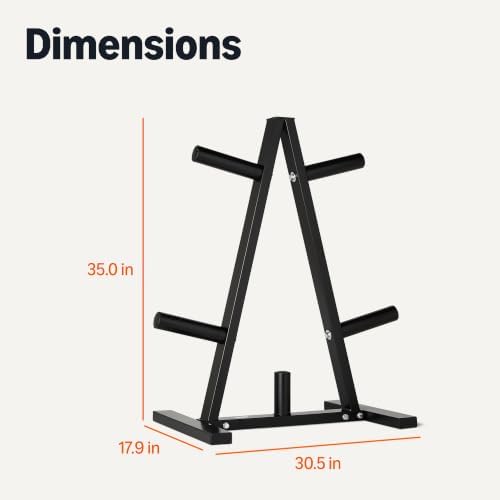 Amazon Basics Weight Plate Tree Rack, Durable Steel, Space-Saving Vertical - Image 5