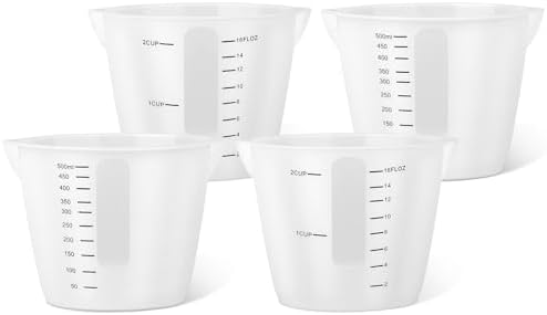 Gartful 500ml Reusable Silicone Resin Cups, Large Silicone Mixing Bowl by Gartful