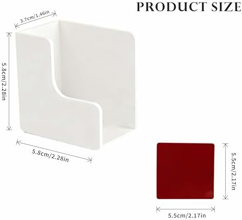 Weight Scale Holder for Wall, Adjustable Storage Bracket+4Pcs Stickers-White - Image 4