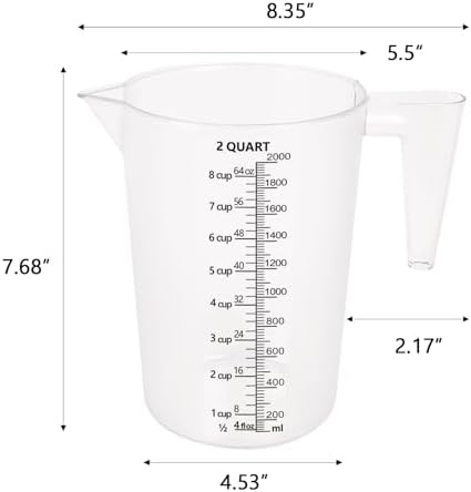 64oz Measuring Pitcher with Permanent Laser-Etched Markings - Image 2