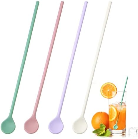 4Pcs 10in Silicone Stirrer Spoons by CATOSUM