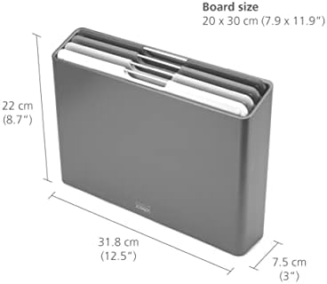 Joseph Joseph Folio 4-Piece Colour coded Cutting Board Set, Slimline case - Image 2