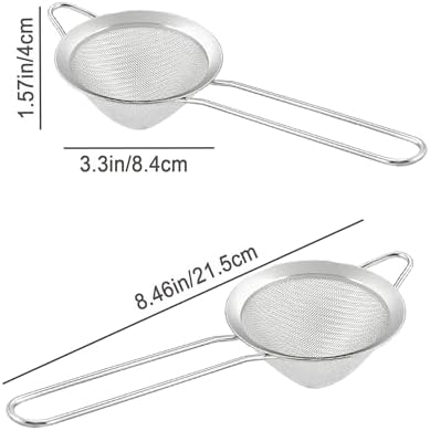 18 PCS Tea Strainers Cocktail Strainer Stainless Steel Fine Mesh Small Strainer - Image 2