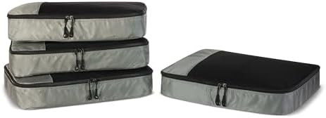 Amazon Essentials 4-Piece Packing Cubes Travel Accessories Set, Luggage by AmazonEssentials