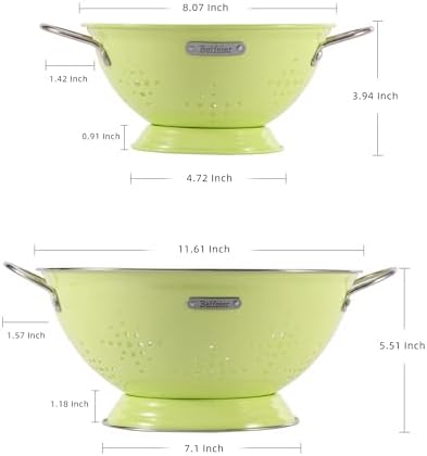 Metal Colander 2 Pack, Strainer Bowel - Image 2