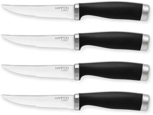 Hampton Forge Epicure–4PieceSteak KnifeSet–Black by HamptonForge