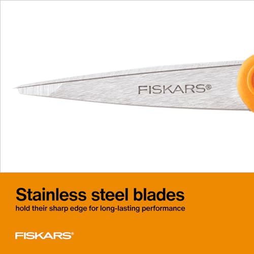 Fiskars 5" Orange-Handled Micro-Tip Fabric Scissors, No. 5 - Image 2