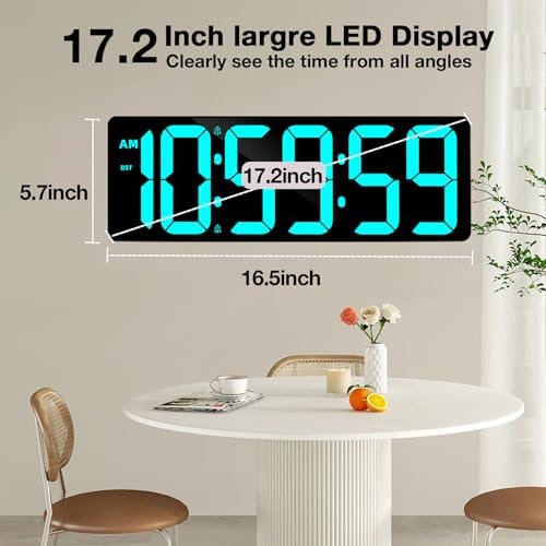 17.2" Large Digital Timer Wall Clock - Image 3