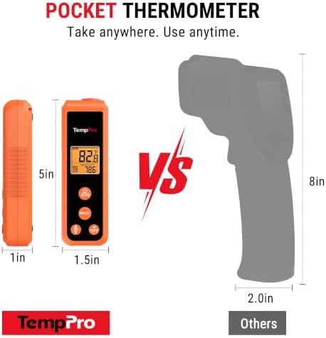 TempPro TempScan Mini-Sized Infrared Thermometer Gun - Image 6