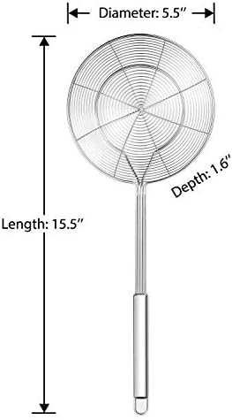 Hiware Solid Stainless Steel Spider Strainer Skimmer Ladle - Image 2