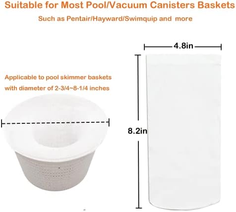 100 Pack Pool Skimmer Socks, Reusable Pool Socks - Image 6
