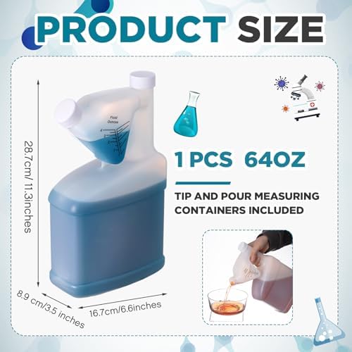 1 Pcs 64oz Tip Measure Container Tip and Pour Measuring Cup - Image 2