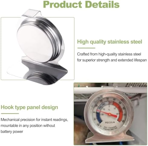 12 Pack Refrigerator Freezer Thermometer Classic Large Dial Fridge Thermometer - Image 3