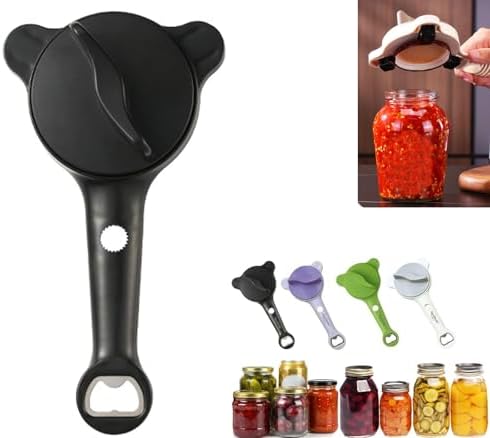 4-in-1 Multi-Functional Retractable Jar & Bottle Opener, Adjustable Stainless by Tazanma