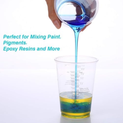 XUXU 50pcs 8oz Graduated Clear Plastic - Image 4