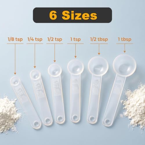6 PCS Measuring Spoons Set, Translucent - Image 4