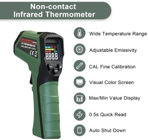 Infrared Thermometer Gun for Cooking Griddle, Non Contact IR Thermometer Laser - Image 2
