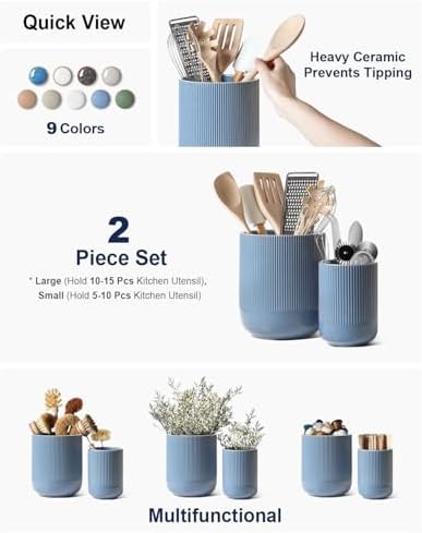 LE TAUCI Ceramic Kitchen Utensil Holder - Image 2