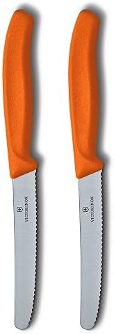 Victorinox Swiss Army Swiss Classic Collection Orange 4.5 Inch Serrated Utility by Unknown