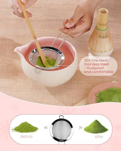 ZENS Premium Matcha Whisk Set, Matte White - Image 6