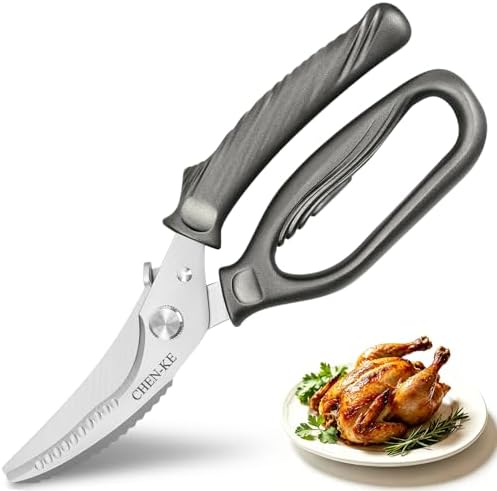 CHEN-KE Rust Resistant Heavy Duty Multipurpose Kitchen Shears-Grey by CHEN-KE