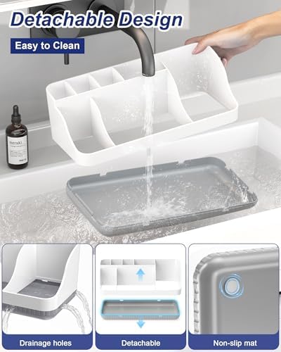 Bathroom Counter Organizer and Storage, 7 Slots Detachable Toothbrush Holders - Image 4