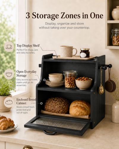 Bread Box for Kitchen Countertop Large Capacity - Image 6