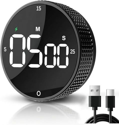 Rechargeable USB-C Digital Kitchen Timer by Junvil