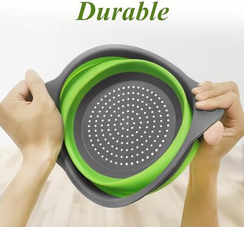 Collapsible Colander Set of 3, Space-Saving Foldable Strainer - Image 3
