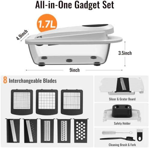 8-Blade Cook Tool & Gadget Sets, Egg Slicer Chopper Grater Set - Image 2
