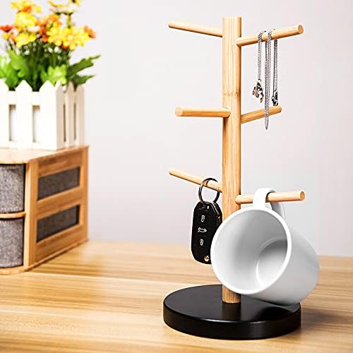 Wisuce Bamboo Coffee Mug Tree Holder - Image 3