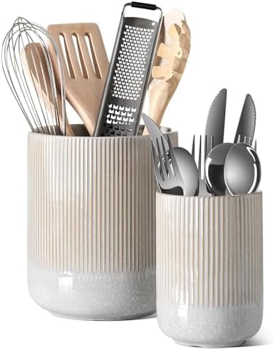 LE TAUCI Ceramic Kitchen Utensil Holder by LETAUCI