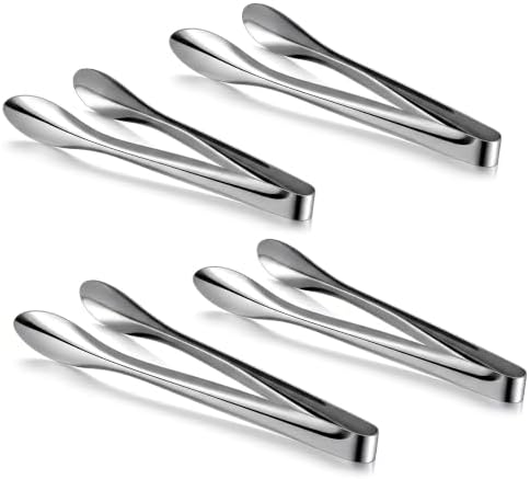 4 Pack Silver Polished Serving Tongs 12 Inch by Yiyiring