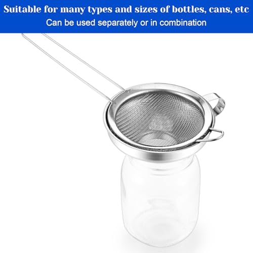 Stainless Steel Funnels with Fine Mesh Strainer - Image 5