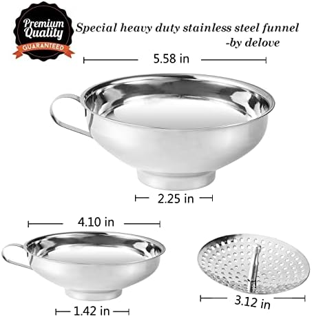 Delove Canning Funnel with Strainer - Image 2