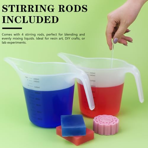 4 Pack 1500ml/50oz Long Spout Funnel Pitcher - Image 4