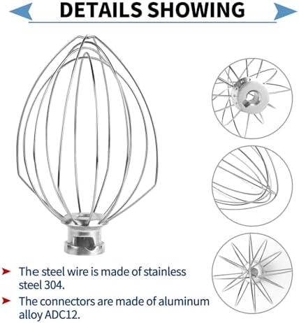 XINBOOG 6 Wire Whisk Attachments Compatible - Image 2
