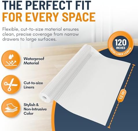 Shelf Liner Drawer Liner for Kitchen Cabinets Non-Adhesive by Linda’s Essentials - Image 4