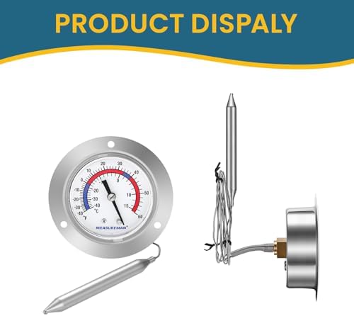 MEASUREMAN Vapor Capillary Flanged Panel Mount Refrigeration Thermometer - Image 6