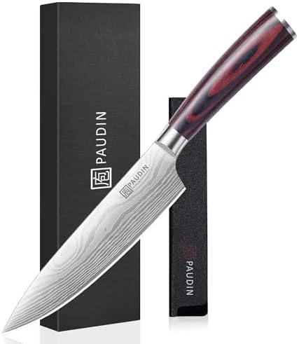 PAUDIN Chef Knife, 6 Inch Sharp Kitchen Knife, Small Kitchen Knives by PAUDIN