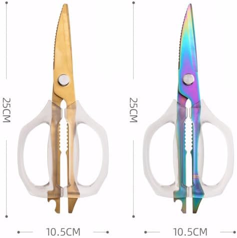 Jasni Transparent Handle Stainless Steel Sharp Powerful Kitchen Scissors - Image 5