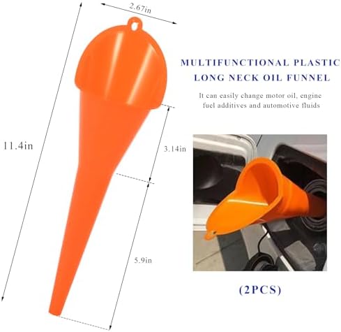 2PCS Oil Funnel, Flexible Multi-Function Automotive Oil Funnel, Spill-Proof - Image 2